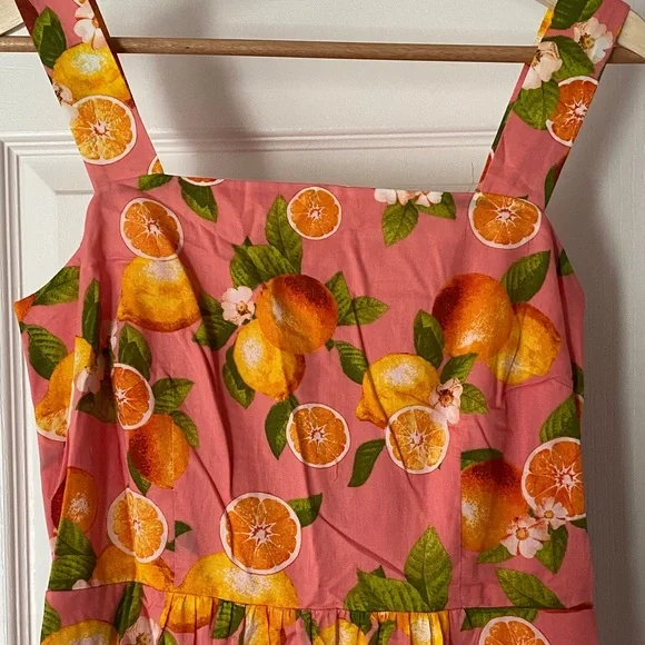 Talbots Pink and Orange Floral Maxi Dress - Picture 2 of 4